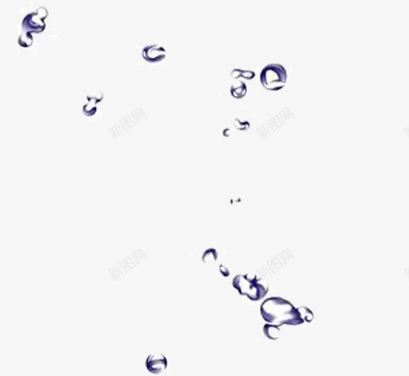 分散的水中气泡png免抠素材_新图网 https://ixintu.com 平面 水中 水中气泡 水珠 浮动 蓝色
