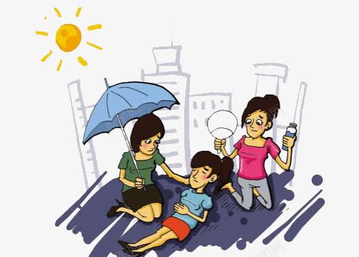 卡通中暑晕倒的女人png免抠素材_新图网 https://ixintu.com 中暑 中暑晕倒 卡通 卡通女人 帮助中暑的人 帮助晕倒的人 昏倒 晕倒 晕倒的女人