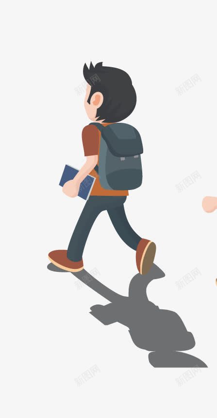 卡通放学回家男孩png免抠素材_新图网 https://ixintu.com 5857壁纸 PNG 卡通 回家 放学 男孩