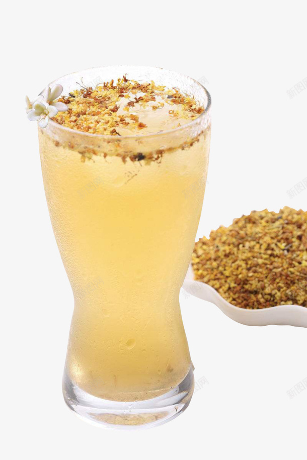 玻璃器皿茶杯桂花茶png免抠素材_新图网 https://ixintu.com 乌龙茶 健康生活 养生茶 桂花乌龙 桂花花茶 茶具茶杯 茶叶茶包