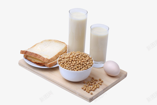 黄豆牛奶豆浆鸡蛋面包png免抠素材_新图网 https://ixintu.com 事浆 早餐 杯装牛奶 牛奶 白色 营养饮品 面包 饮料 鸡蛋 黄豆
