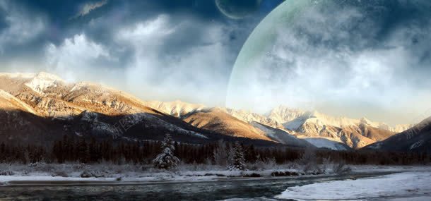 星球天空山坡背景jpg设计背景_新图网 https://ixintu.com 天空 山坡 山峰 星球 自然风光
