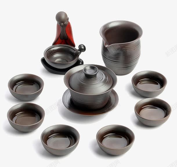整套茶具整套陶瓷茶具套装汝窑功png免抠素材_新图网 https://ixintu.com 产品实物 礼盒装 茶具