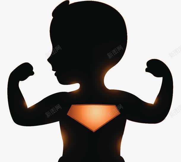 超人标志png免抠素材_新图网 https://ixintu.com 小孩子 超人披风 超人标志 身影