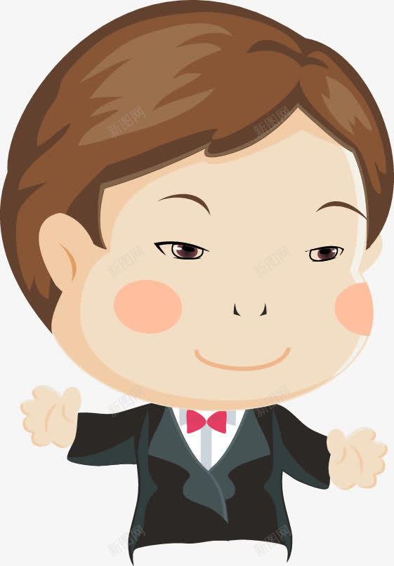胖嘟嘟脸的男孩png免抠素材_新图网 https://ixintu.com png图片 可爱 正式 男孩 胖嘟嘟 西装 领结