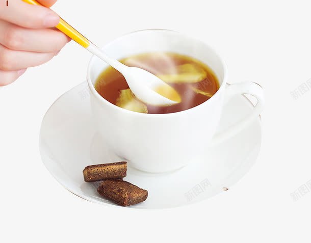 姜片红糖茶png免抠素材_新图网 https://ixintu.com 暖身养胃 红糖姜茶实物 红糖水 美味下午茶