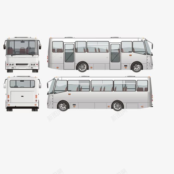 大巴公交车png免抠素材_新图网 https://ixintu.com 公交车 大巴 客车