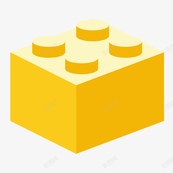 黄色积木psd免抠素材_新图网 https://ixintu.com 智力 积木 素材 黄色