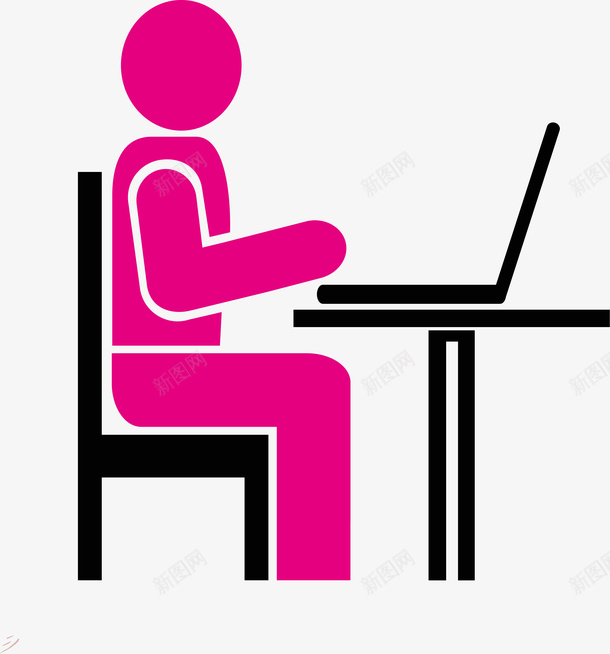 玩电脑的正确坐姿png免抠素材_新图网 https://ixintu.com AI免抠图 卡通手绘 坐姿端正 手绘图设计图 手绘电脑桌 正确坐姿 玩电脑坐姿 玩电脑的姿势