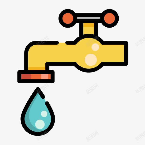 水龙头图标png_新图网 https://ixintu.com UI图标 扁平化UI 手机图标 水龙头 游戏UI 界面UI 网页UI