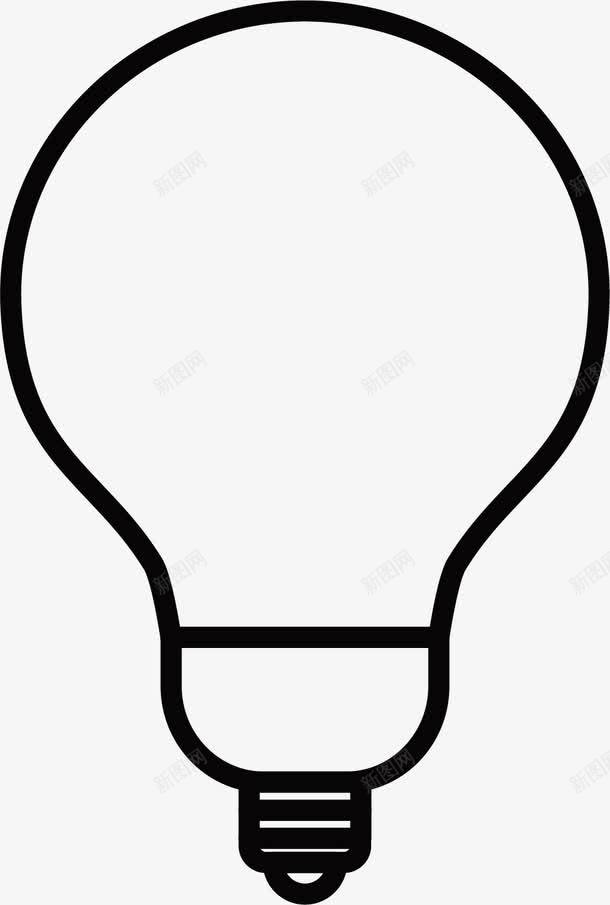 圆弧形灯泡图标png_新图网 https://ixintu.com 卡通电灯 弧形 灯泡 灯泡手绘 灯泡简笔 灯简笔画 简笔