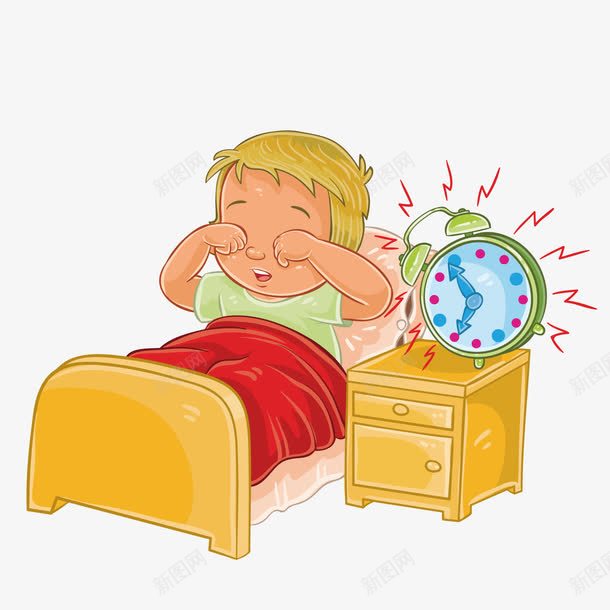 起床了png免抠素材_新图网 https://ixintu.com 儿童 吵醒 幼稚园 床铺 早上 早上起床 装饰