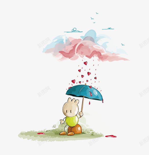 下雨撑伞png免抠素材_新图网 https://ixintu.com 下雨 卡通 手绘 撑伞免扣PNG图 水彩 爱心 矢量下雨 雨伞PNG矢量图