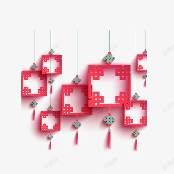 中国节挂饰png免抠素材_新图网 https://ixintu.com 中国结 中国节 挂饰 民俗