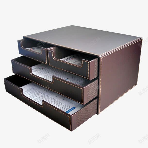 多功能收纳柜png免抠素材_新图网 https://ixintu.com 产品实物 办公用品 打开抽屉 抽屉式文件柜 桌面整理 皮革