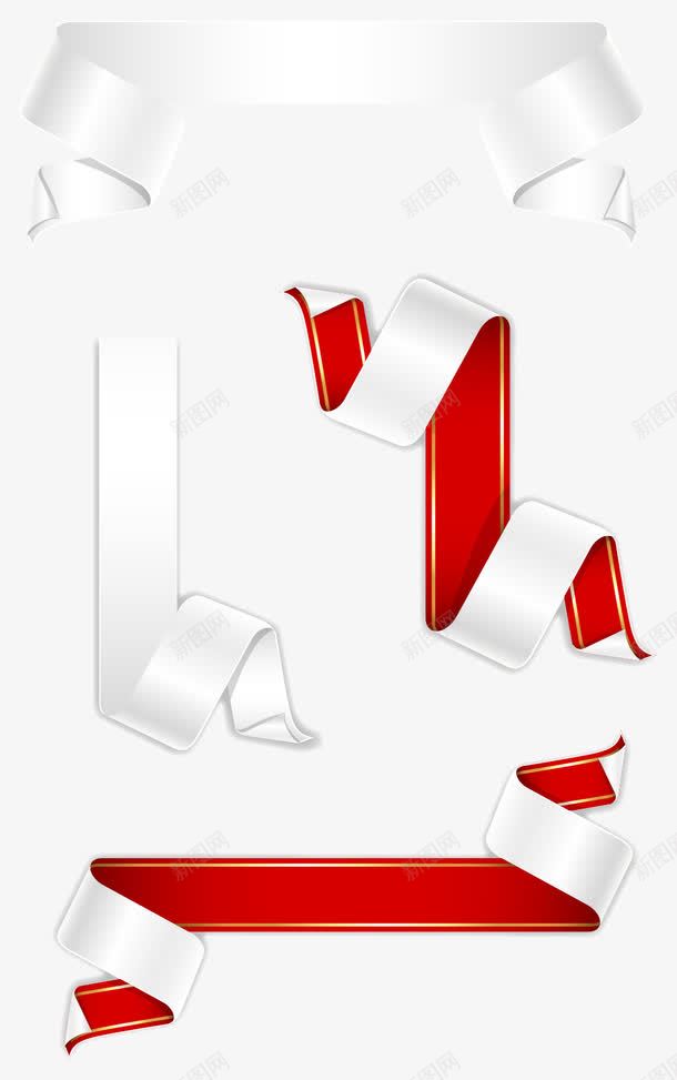 时尚金属质感丝带标签png免抠素材_新图网 https://ixintu.com 时尚 标签 标贴 白色 科技感 红色 螺旋形 金属质感