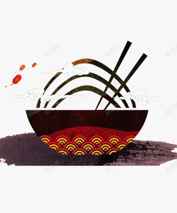 牛肉面元素png免抠素材_新图网 https://ixintu.com 元素 手绘彩图 牛肉面 碗筷