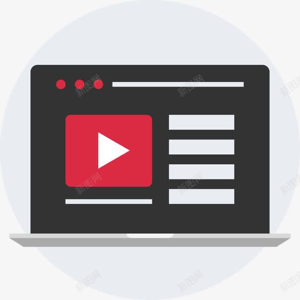 在线视频网站图标png_新图网 https://ixintu.com macbook 卡通图标 在线网站 看电视剧 苹果笔记本电脑 视频教程 追剧网站