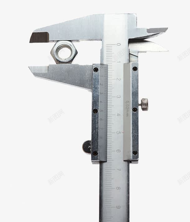 游标卡尺png免抠素材_新图网 https://ixintu.com 度量 标尺刻度 螺母 金属