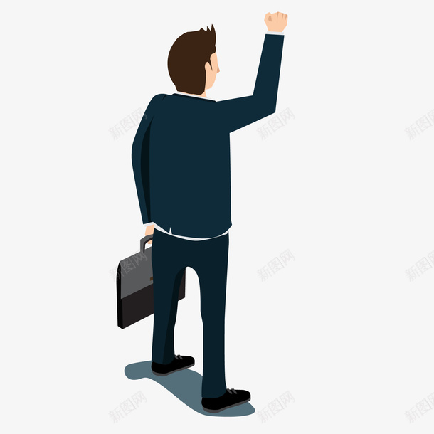 商务男性的背影png免抠素材_新图网 https://ixintu.com 人物设计 商务人士 工作 男性 背影设计