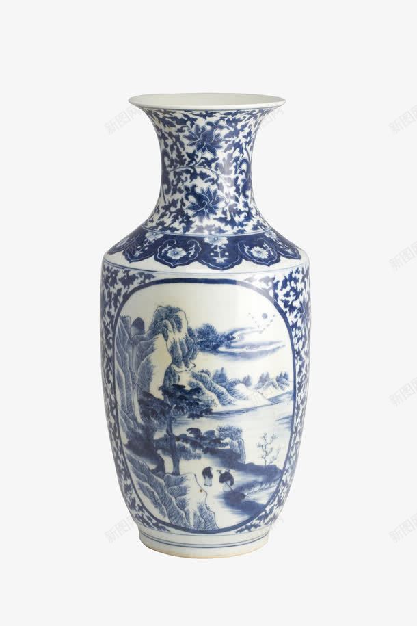 唐朝青花瓷瓶png免抠素材_新图网 https://ixintu.com 唐朝 花瓶 蓝色 青花瓷