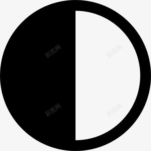 对比度设置图标png_新图网 https://ixintu.com 一半 对比 月亮图片 设置
