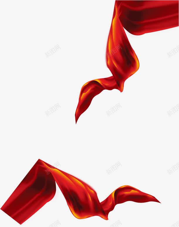 喜庆的红色飘带png免抠素材_新图网 https://ixintu.com 中国风 动态飘带 喜庆 婚庆 彩带 红绸 红色喜庆 红色飘带 织带 飘带