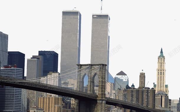美国纽约世贸双塔png免抠素材_新图网 https://ixintu.com 各地名著 旅游风景照片 著名建筑