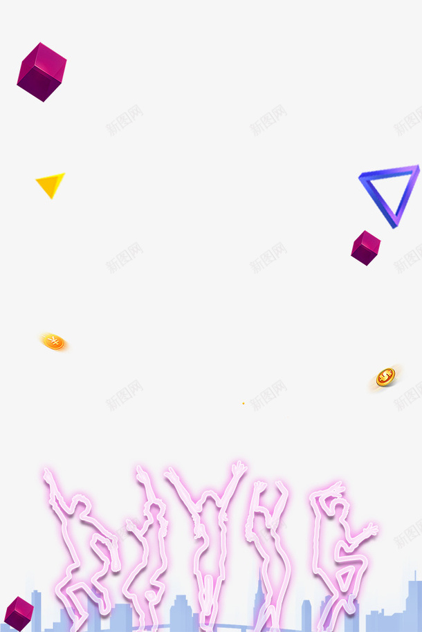 无奋斗不青春五四青年节海报边框psd免抠素材_新图网 https://ixintu.com 54青年节 五四运动 五四青年节 无奋斗不青春 致青春 青年节 青春
