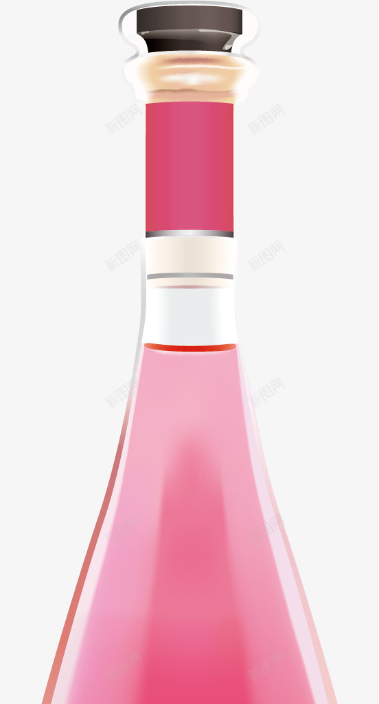 酒瓶粉红色不规格图形png免抠素材_新图网 https://ixintu.com 不规格图形 粉红色 酒瓶