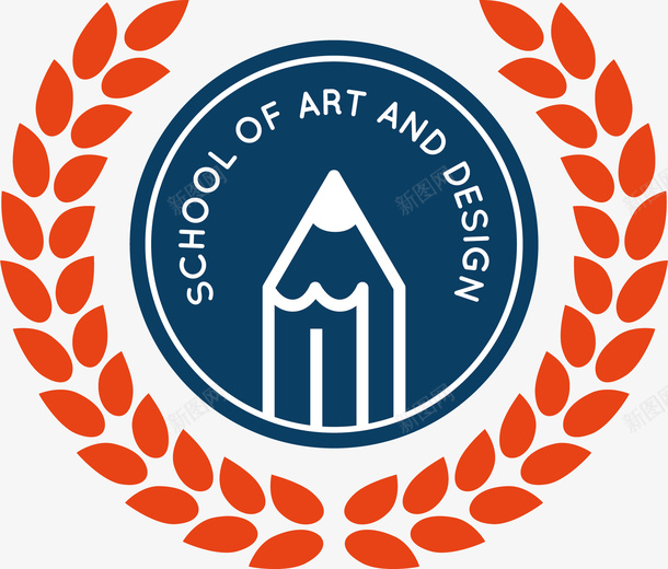 麦穗商学院logo矢量图图标ai_新图网 https://ixintu.com 商业学院logo 商学院logo 学院logo 学院logo设计 笔头 设计 矢量图