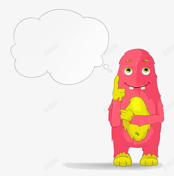 思考的动物png免抠素材_新图网 https://ixintu.com 卡通 思考 提示信息 提示框 文字底框 文字框 文字气泡 文字泡 泡泡框 聊天气泡 说话