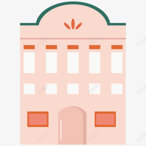 灰色扁平化酒店元素矢量图图标eps_新图网 https://ixintu.com 休息 卡通图标 宾馆 扁平化 灰色 窗户 酒店 矢量图