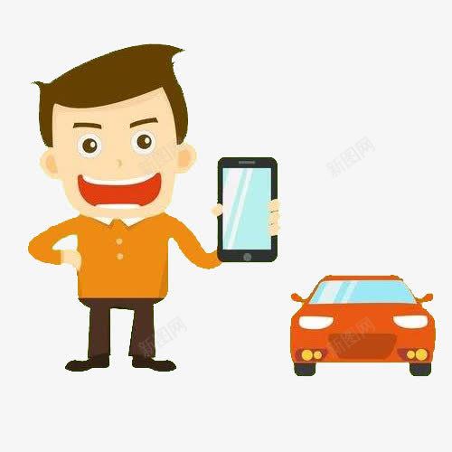拿着手机叫出租车的卡通人物png免抠素材_新图网 https://ixintu.com 人物形象 卡通 卡通人物 叫出租车 手握手机 拿着手机 拿着手机的卡通人物 男孩