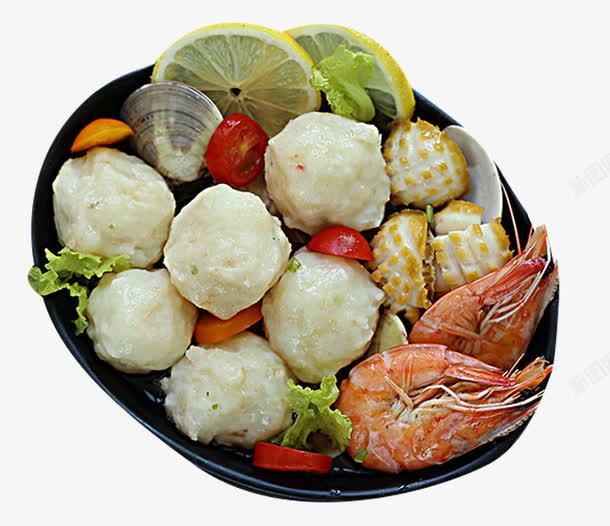 一锅火锅海鲜丸子png免抠素材_新图网 https://ixintu.com 各种丸子 新鲜大虾 混合海鲜丸子 火锅食材海报 虾丸 食材杂烩