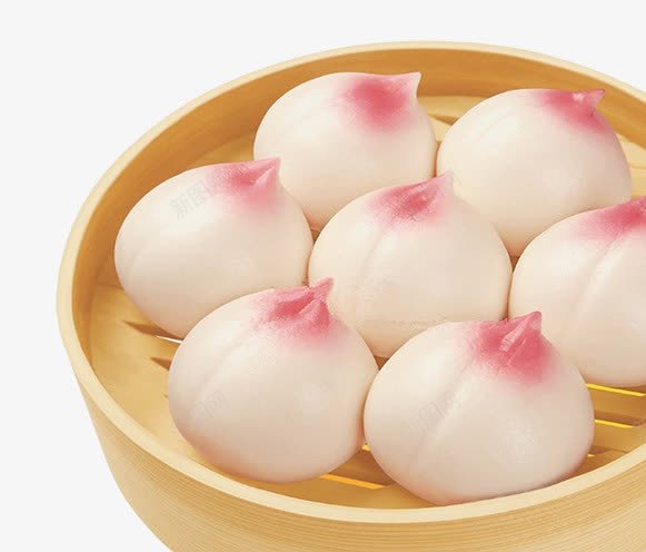 寿桃png免抠素材_新图网 https://ixintu.com 祝寿 笼屉 美味的寿桃 面食