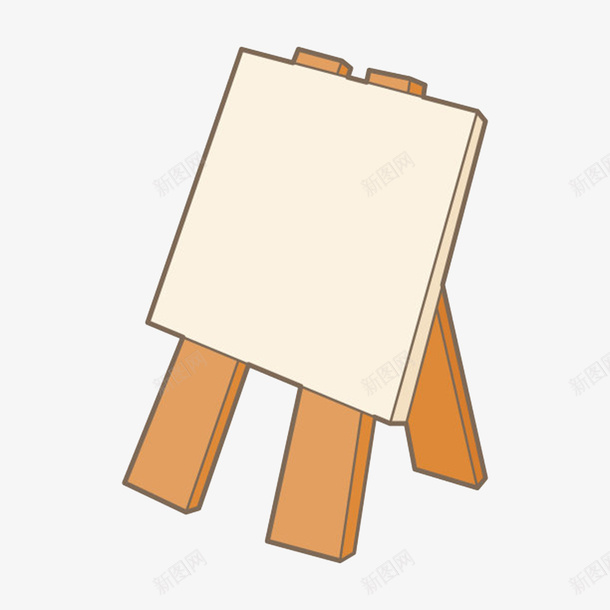 卡通空白画架png免抠素材_新图网 https://ixintu.com png png下载 免费下载 卡通 卡通人物 卡通画架 画板 画架 空白 美术