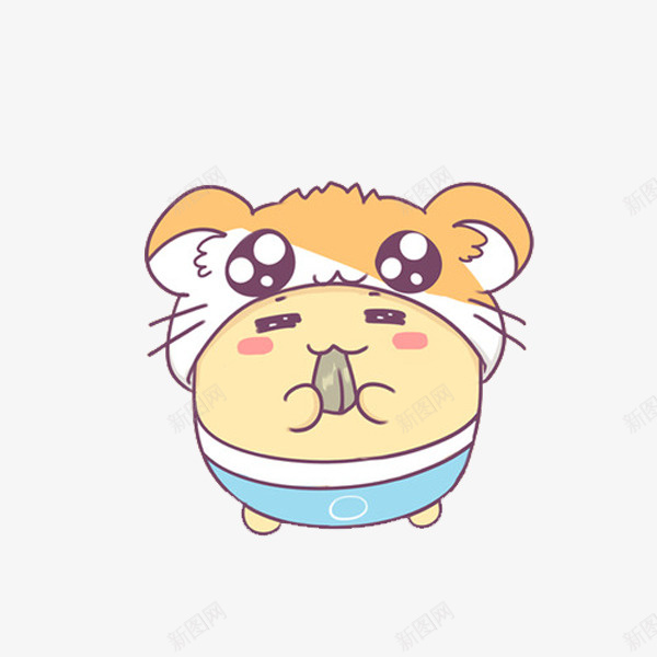 卡通吃东西的小狗图png免抠素材_新图网 https://ixintu.com Q版 动物 卡通 呆萌的 嚼东西 图案 小狗 微笑的 插图 贪吃的
