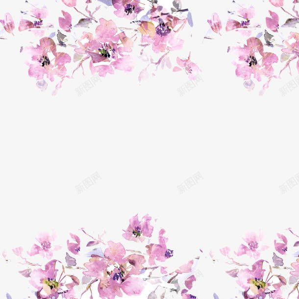 手绘复古粉色花png免抠素材_新图网 https://ixintu.com 垂花 复古 柔美 浪漫 简约 简约海报花边 粉色花