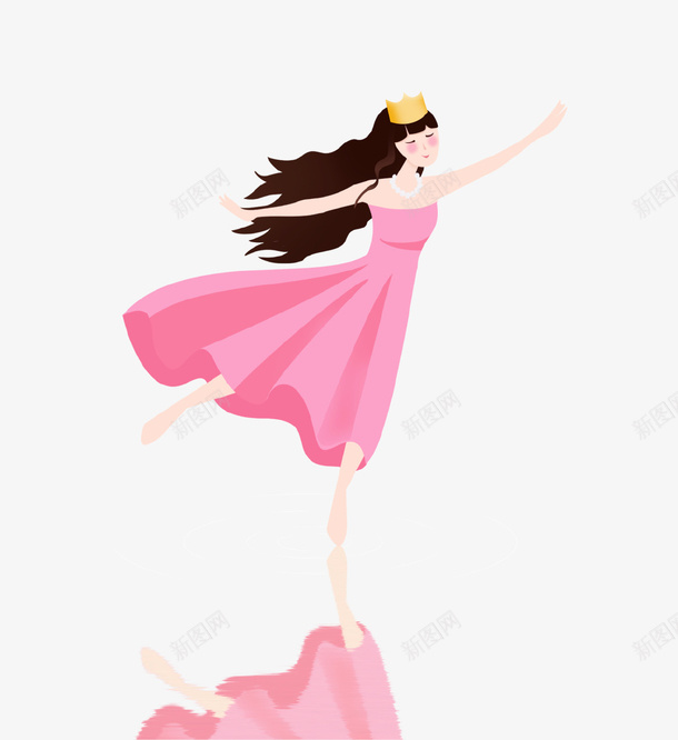 手绘翩翩起舞的少女插画png免抠素材_新图网 https://ixintu.com 唯美 少女 手绘 插画 文艺 翩翩起舞 舞蹈 表演