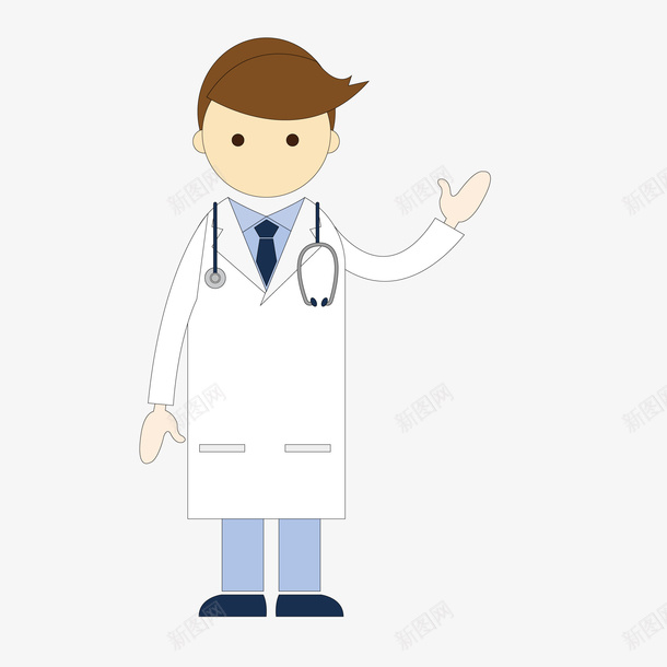 卡通医生人物png免抠素材_新图网 https://ixintu.com 人物设计 医护人员 医生 卡通 国际护士节