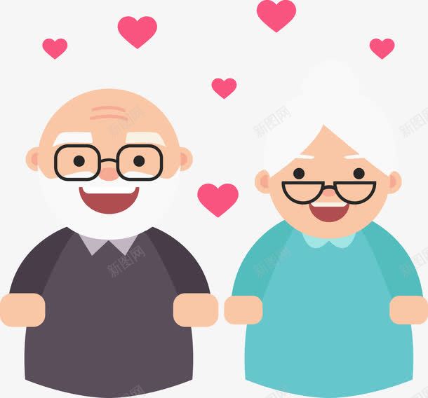 卡通Q版老年夫妻png免抠素材_新图网 https://ixintu.com Q版 卡通夫妻 卡通老人 夫妻 奶奶 微笑 欢乐的夫妻 爱心 爷爷 白发 老人 老年夫妻
