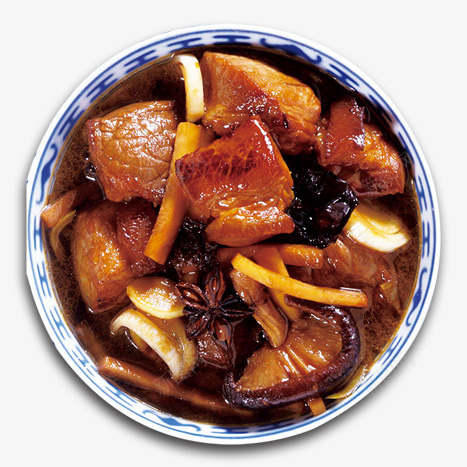 香菇红烧肉png免抠素材_新图网 https://ixintu.com 卡通 手绘 棕色 简图 红烧肉 红色 食物 香菇