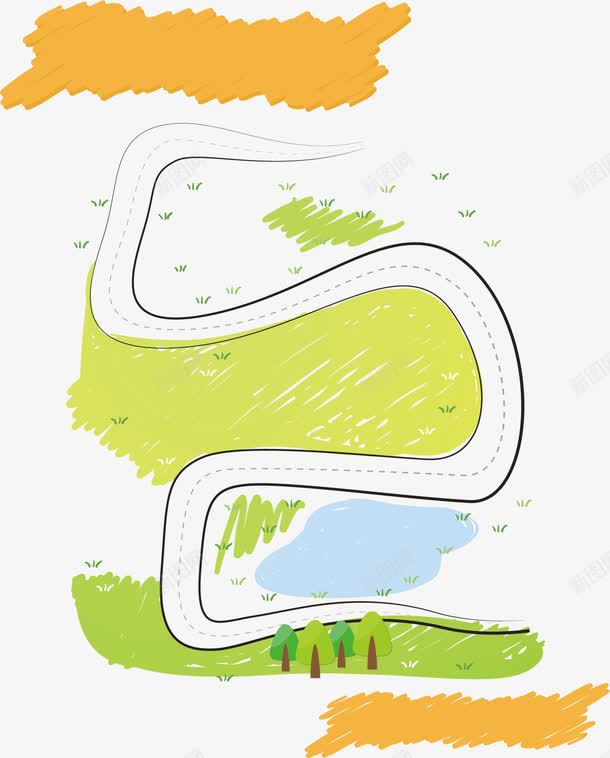路线图卡通颜色小清新路线图png免抠素材_新图网 https://ixintu.com 卡通颜色 小清新 路线图