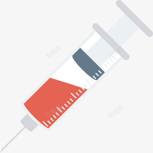 卡通接种疫苗医疗图标png_新图网 https://ixintu.com 医疗 医疗图标 安全 宣传日 打针 接种疫苗 生病 看病 红色针管 针管