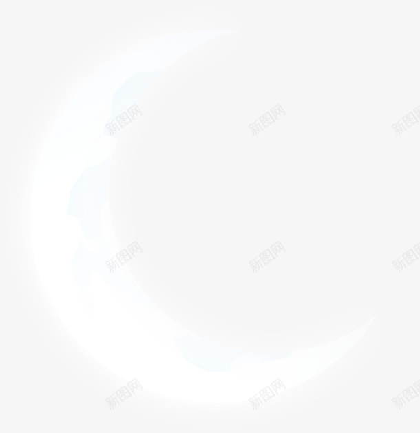 外发光白色月亮png免抠素材_新图网 https://ixintu.com 外发光 月亮 白色