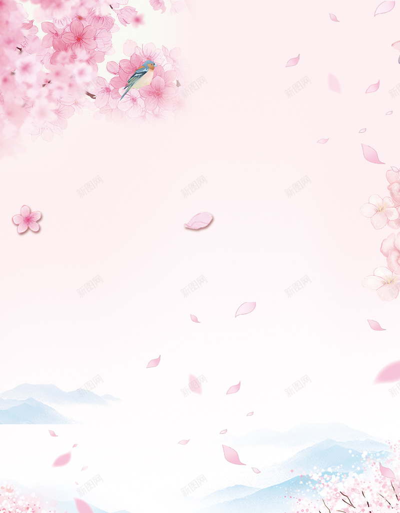 三月樱花节梦幻花海H5海报背景psdjpg设计背景_新图网 https://ixintu.com H5 h5 psd 三月 小鸟 日本 日语 春天 梦幻 樱花 樱花节 粉色 膳食 花海 花瓣