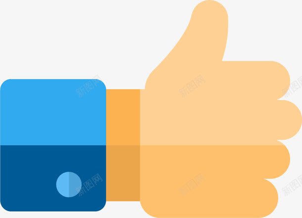 可爱称赞的手臂图标png_新图网 https://ixintu.com 卡通手绘 图标icon 扁平化 棒的手势 点赞 称赞 竖大拇指