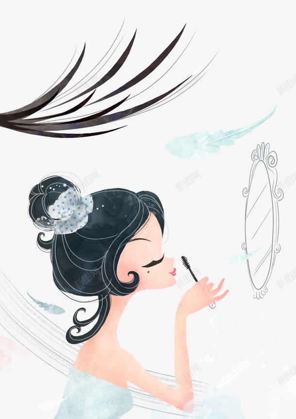 卡通睫毛美女png免抠素材_新图网 https://ixintu.com 人物 女性 手绘美女 时尚手绘美女 时尚美女 睫毛 矢量素材 美女矢量