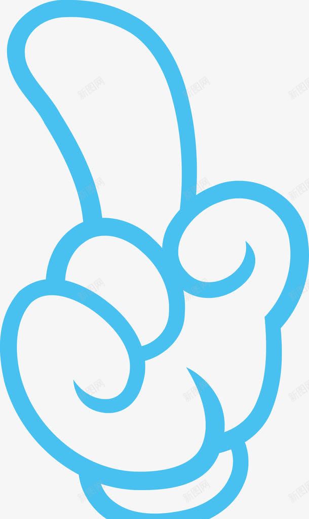 可爱蓝色手指姿势图png免抠素材_新图网 https://ixintu.com 卡通手 卡通手图 卡通竖拇指 可爱手指 手势 手型图 手姿势 手指 手掌 拇指 矢量手